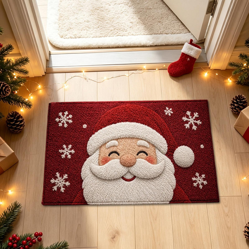 Tapis de porte d'entrée de Noël pour tapis de Noël, MulticolorA