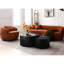 Canapé incurvé moderne pivotant à 360 ° Mid-Century, 1 tissu orange, siège confortable pivotant et assise à long terme-852586080-852586094