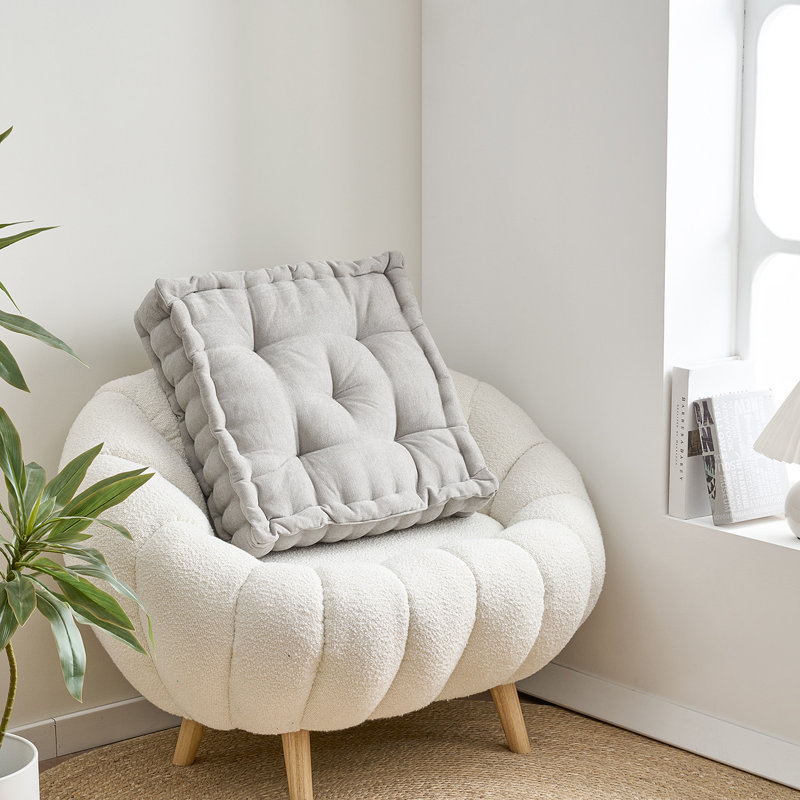 Rainha® - Coussin classique capitonné, Gris clair