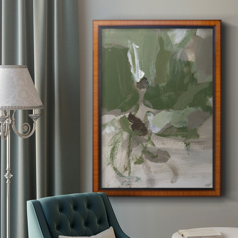 Toile encadrée de qualité supérieure Green Tea II - prête à être accrochée, H 20 po x l 16 po x P 2,5 po
