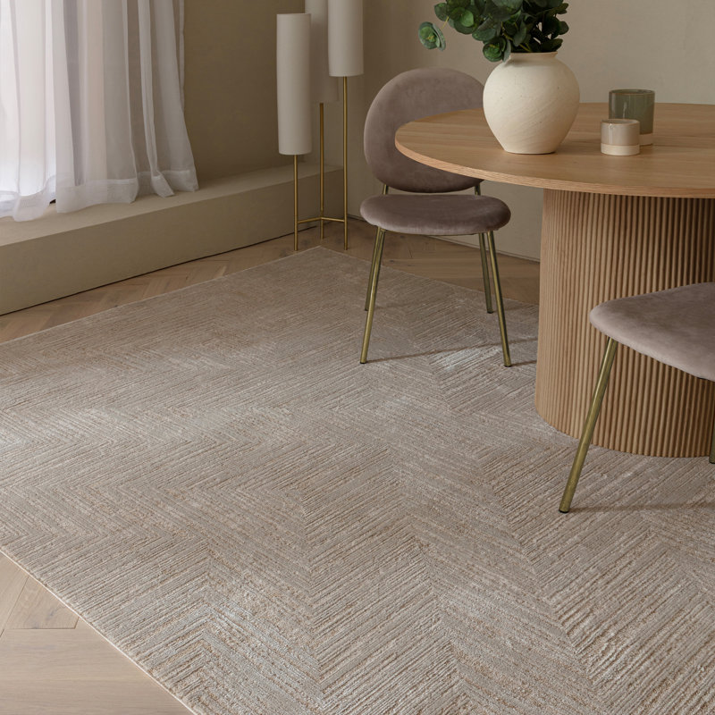 Bezore Geo Beige Area Rug, Rectangle 200 x 300 cm