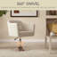 Twyman Upholstered Linen Swivel Armchair-62427034