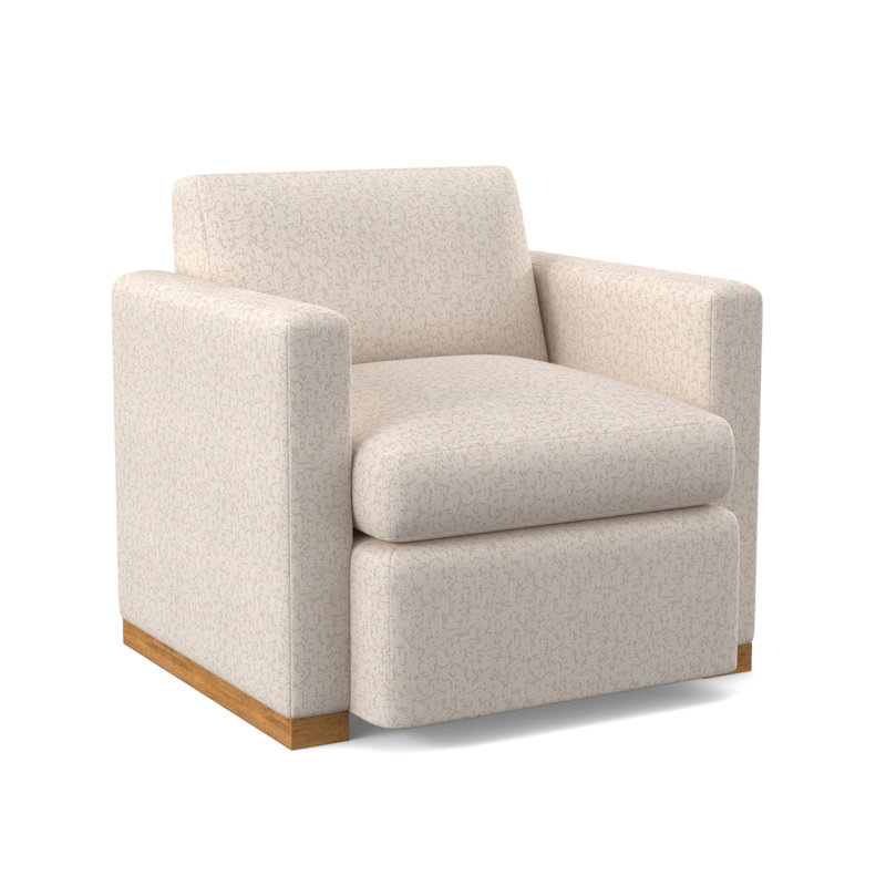 Ledger Swivel Lounge Chair, Amber, Maya Cyan Polyester Blend