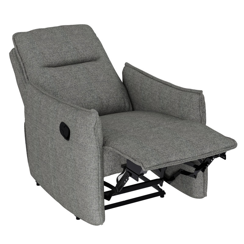 Fauteuil inclinable manuel, Polyester gris