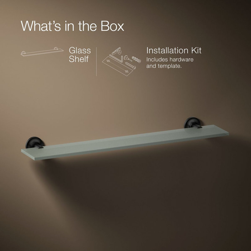 Purist® Recessed Wall SHelf, Black