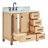 Flynt 37'' Single Bathroom Vanity with Carrara Marble Top-107370161