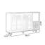 Buffet en noyer massif et bois manufacturé-1998661196