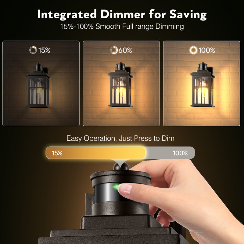 Oil Rubbed Bronze Motion Sensor Outdoor Wall Light 2 Pack , Oil Rubbed Bronze
