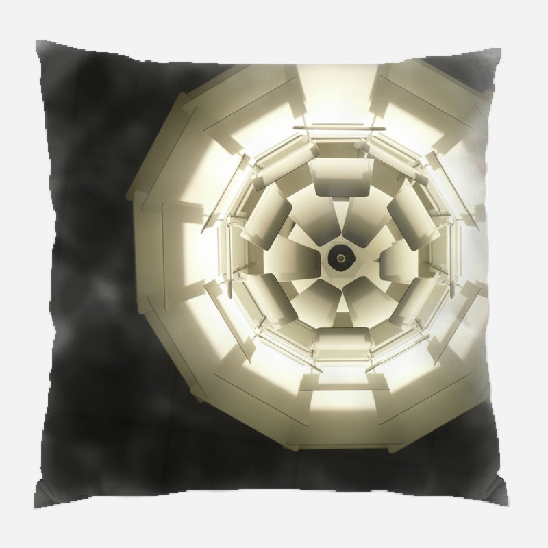 Architecture Geometric Microsuede Reversible Throw Pillow