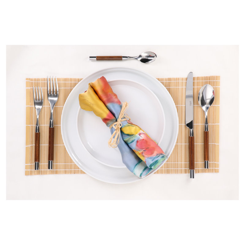 BIA Cordon Bleu Conty 5 Piece 18/10 Stainless Steel Flatware Set, Service for 1, Brown