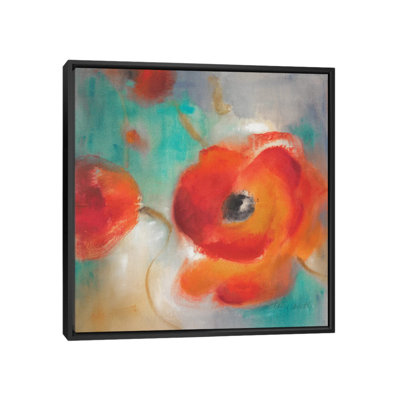 «Scarlet Poppies In Bloom II» par Lanie Loreth, reproduction d'art sur toile tendue