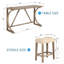Ensemble de table de bar 4 pièces avec prise de courant et 3 tabourets rembourrés-2046414588