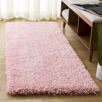 Tapis rose touffeté à la main Slusser