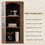 Grande armoire de coin en bois massif 68,11 "de style rétro avec grande porte en verre
