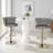Velvet Bar Stools Set Of 2, Swivel Barstool Upholstered Counter Bar Chairs, Counter Height Barstools Adjustable Kitchen Island Chairs-857565903