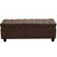 Banc de rangement à couvercle rabattable en lin 51 po-83425042