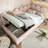 Velvet Upholstered Twin Daybed with Storage Ottoman & Metal Slatted Sofa Bed Frame, Pink (Without Mattress)-1559817004