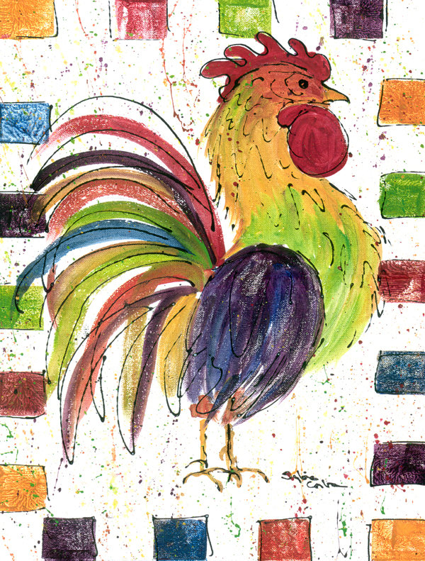 Drapeau de jardin Fig Rooster