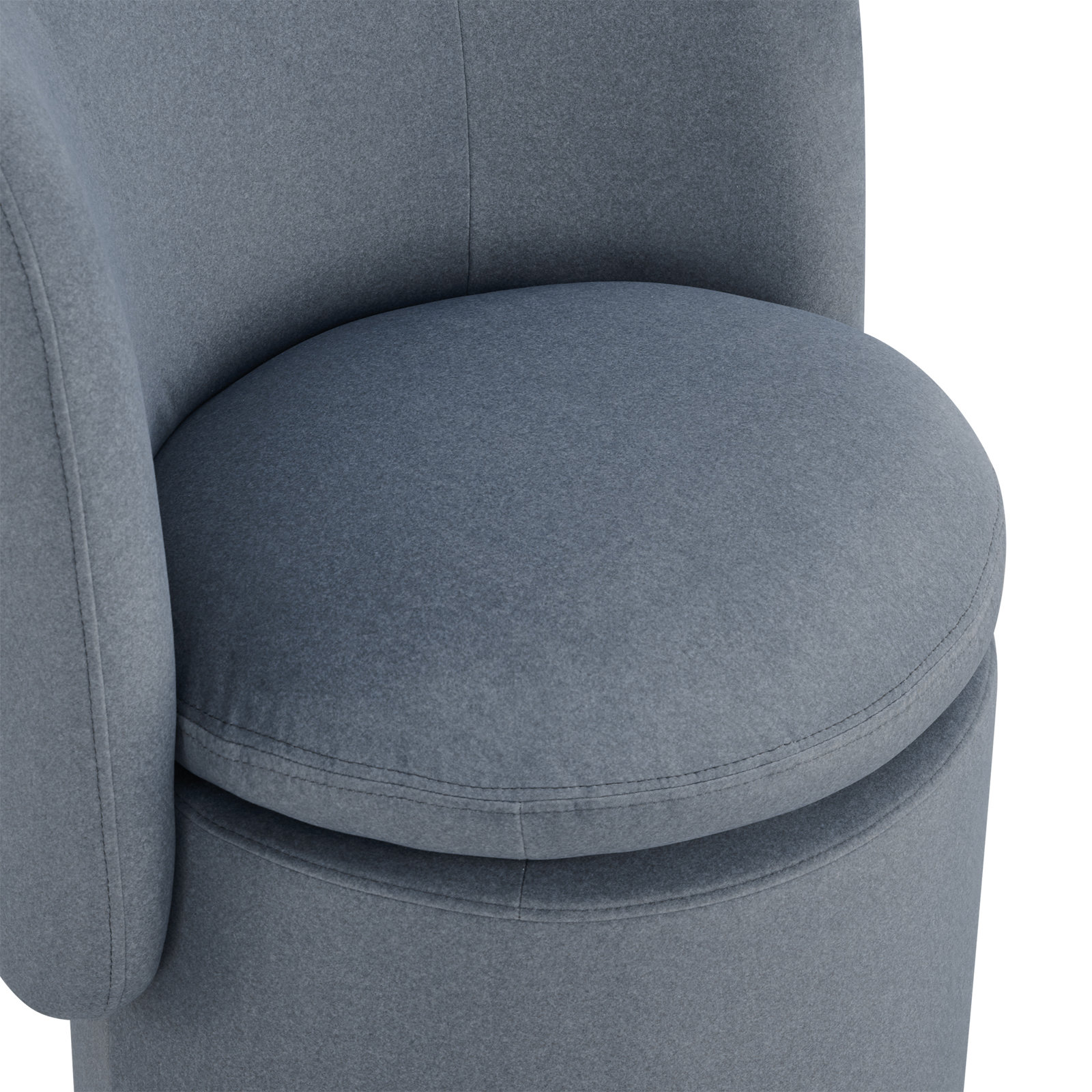 Adrielle Swivel Linen Side Chair, Storm Polyester