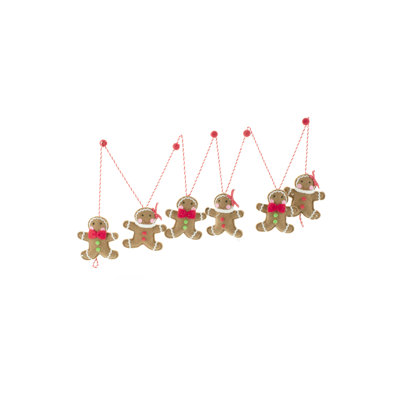 9.5 " Handmade Fabric Gingerbread Ornament