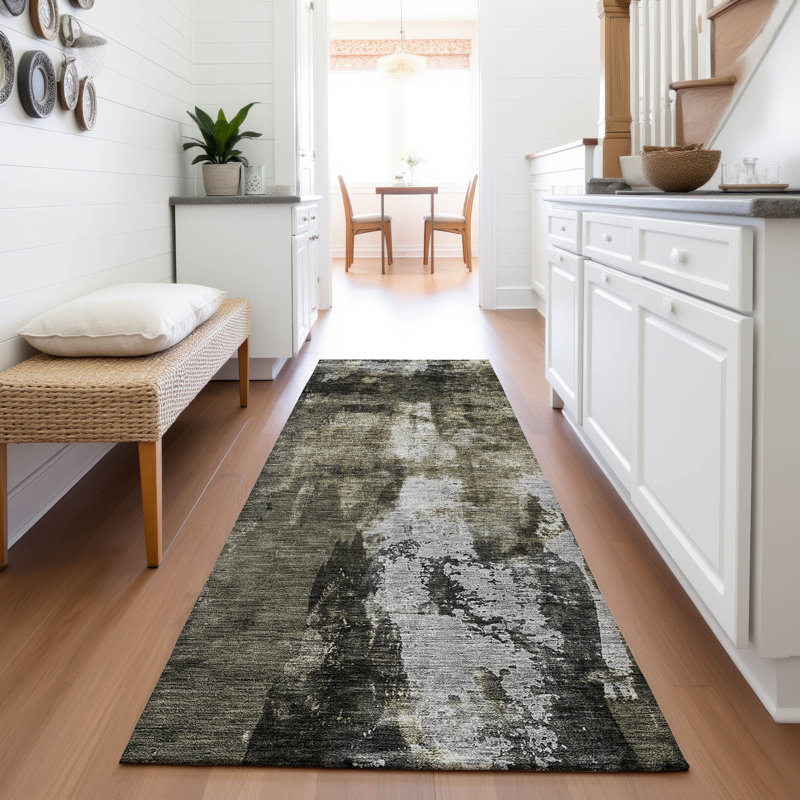 Premium Machine Washable Dahl AMF1077 Modern Rug, Runner 2'3" x 7'6"