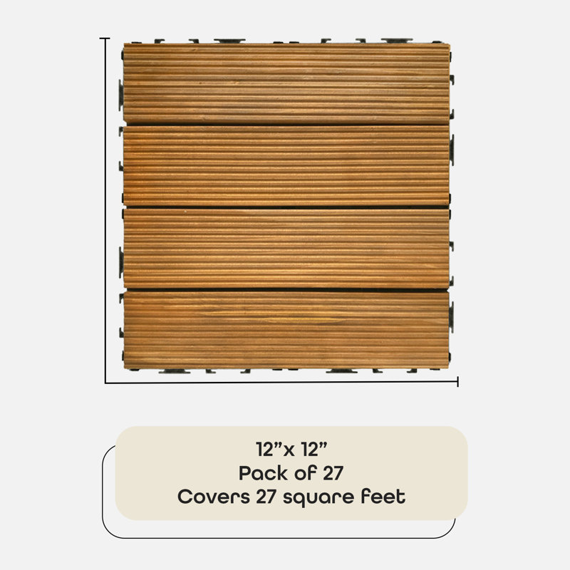 Carreaux de terrasse imbriqués, Chêne miel