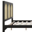 Base de lit en bois avec tête de lit haute, lit plateforme en bois avec tête de lit et pied de lit en rotin-129983933-129983936