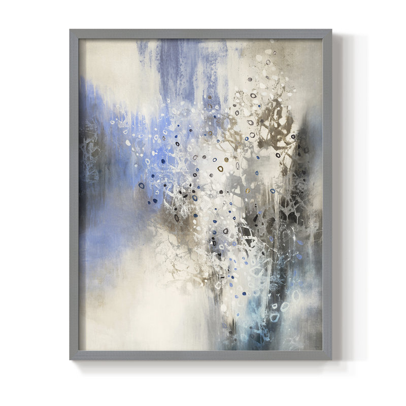 Glacier Stones Framed Print - Solid Wood, Grey, 15" H x 12" W