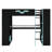 Contemporary Wood Loft Bed with USB/Type-C Ports, Power Outlet & RGB Lights-367035755