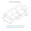 Canapé moderne en tissu 2 pièces 2 + 3 places avec porte-gobelet, rangement et accoudoirs carrés pour un salon confortable.-993572905