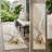 8' Runner Beige Abstract Washable Non Skid Indoor Outdoor Runner Rug