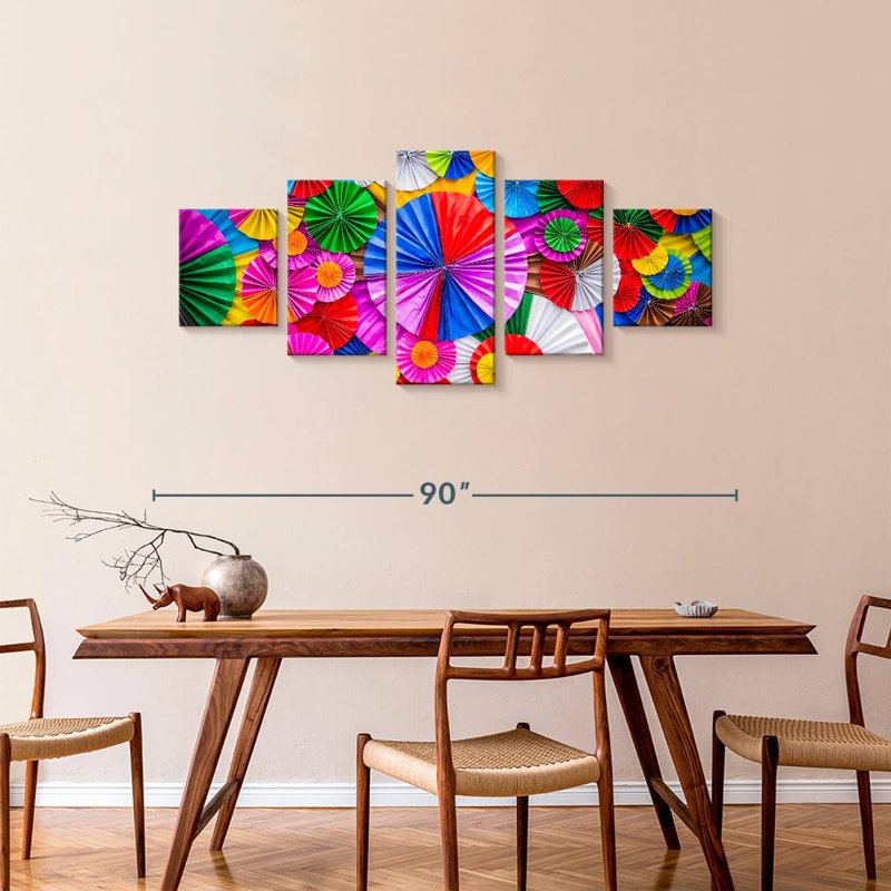 Colourful Origami Flowers, H 36 po x l 80 po