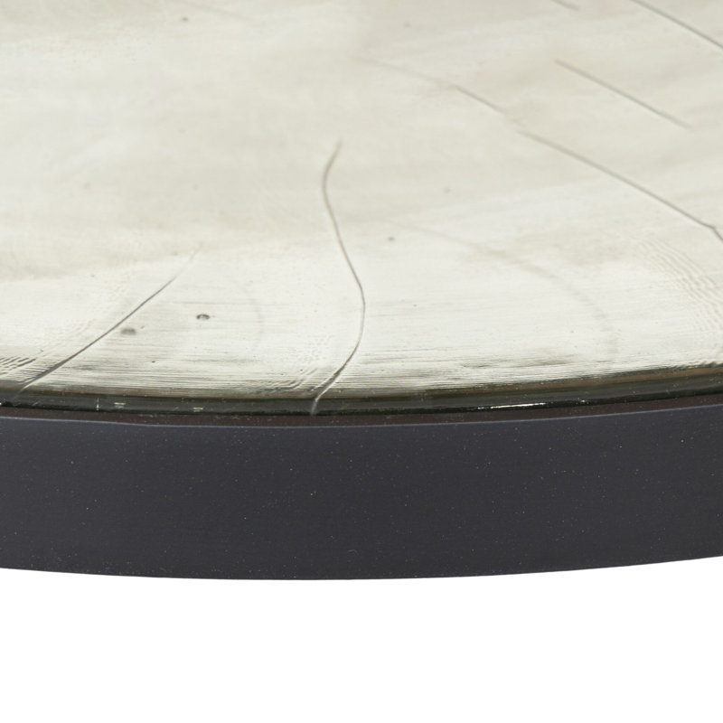 Yoko Glass Round Coffee Table, 16.25" H x 32" L x 32" W, Clear