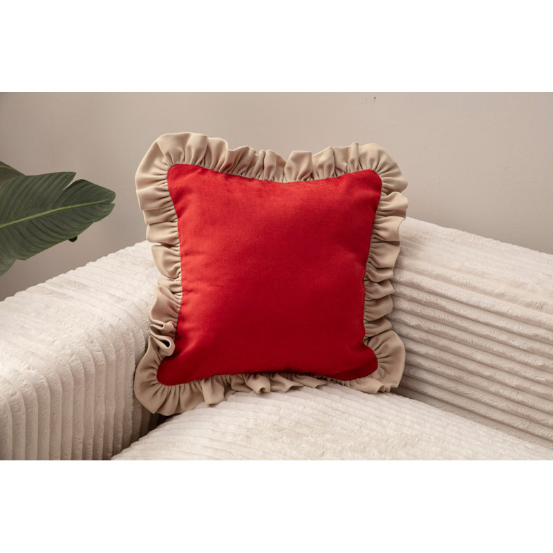 Housse de coussin, Beige, H 17 po x l 17 po
