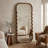 Harrisburg Pine Wood Oval Floor Mirror