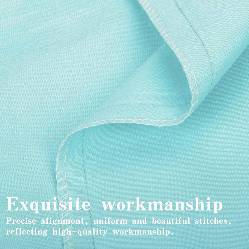 Drap plat seulement, drap de dessus en microfibre brossée 1800 - NTBAY, Turquoise, Drap plat de taille très grand