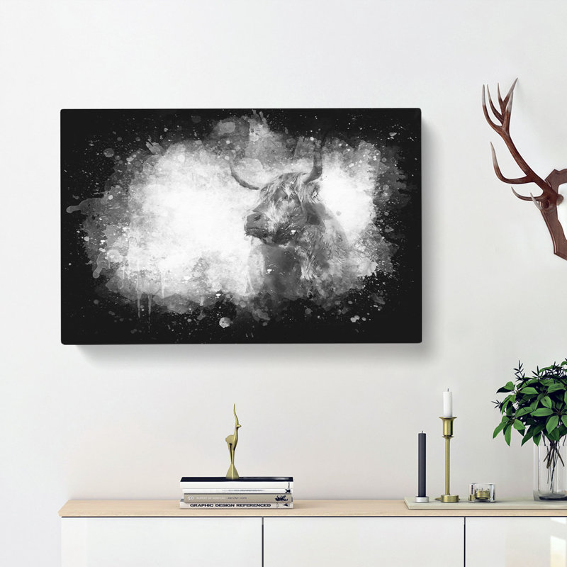 Highland Cow - Wrapped Canvas, 50cm H x 76cm W x 3cm D
