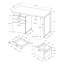 Bureau d'ordinateur, bureau personnel, ordinateur portable, installation à gauche, à droite, tiroirs de rangement, L 48 po, bureau, stratifié gris, métal gris, contemporain