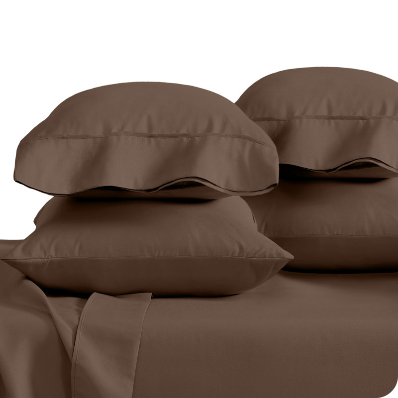 Ultra-Soft Microfiber Pillowcase, Cocoa, 4 King Pillowcases