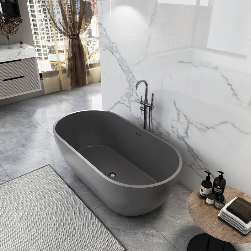 Baignoire autoportante de 59 po en résine