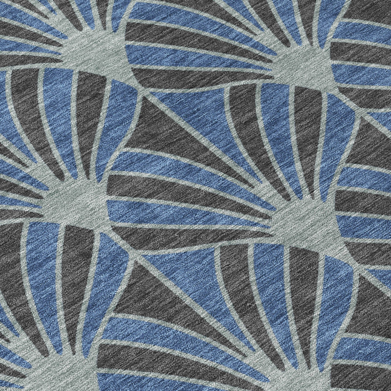Machine Washable Indoor/Outdoor Lipman ACN2426 Mid-Century Modern Rug, Rectangle 10' x 14'