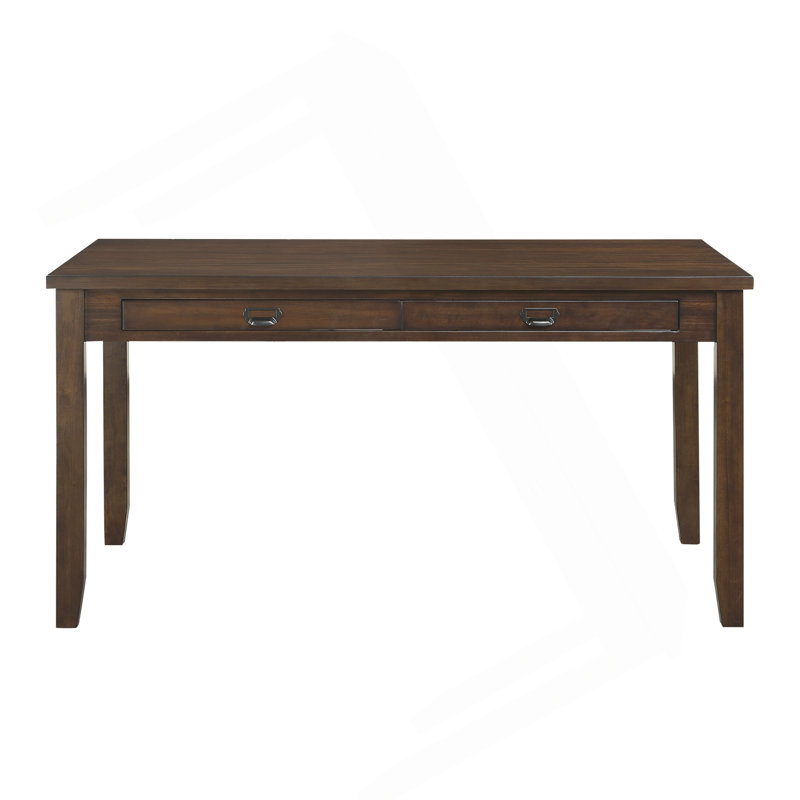 Table de salle à manger à finition bois de cerisier foncé avec 4 tiroirs 1 pièce