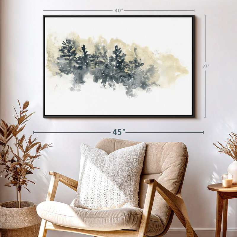 Abstract " Misty Hillside I ", 40" H x 27" W