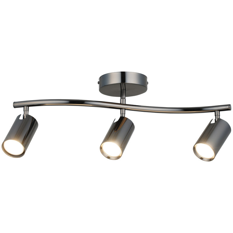 Lustre antique en laque, structure en métal, 9,8 x 9,8 x 1,2 pouces | Type de douille: 3 x GU 10 Max 7W, ampoule incluse | Élégant luminaire pour salon et salle à manger, design élégant et durable, classé IP20