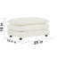 Canapé en U avec repose-pieds double, tissu chenille haut en blanc pour plus de confort, modulaire rembourré, rembourrage en éponge en forme de U
