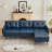 88” W Faux Leather L-Shape Sofa Chaise-556264105