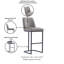 Tabouret de bar en cuir taupe Serena-97344298-97344301