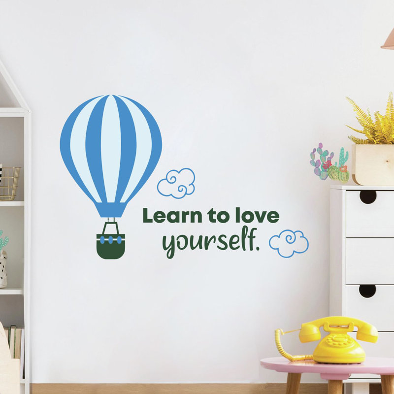 Décalcomanie murale en vinyle Love Yourself, H 20 po x l 40 po x P 0,05 po