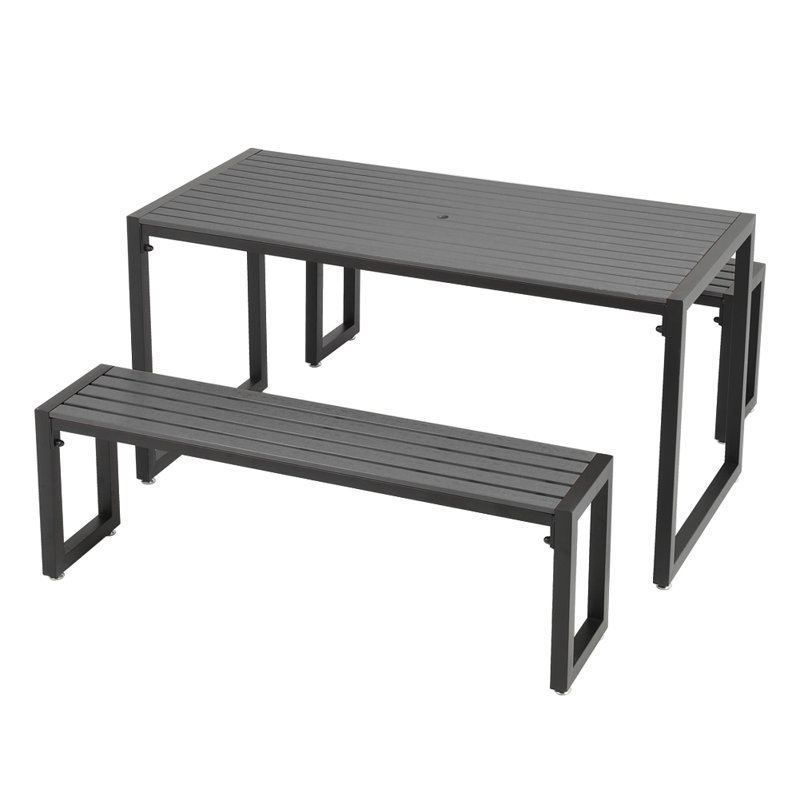 Rectangular 3 - Piece 4 - Person 150Cm L Outdoor Table Set