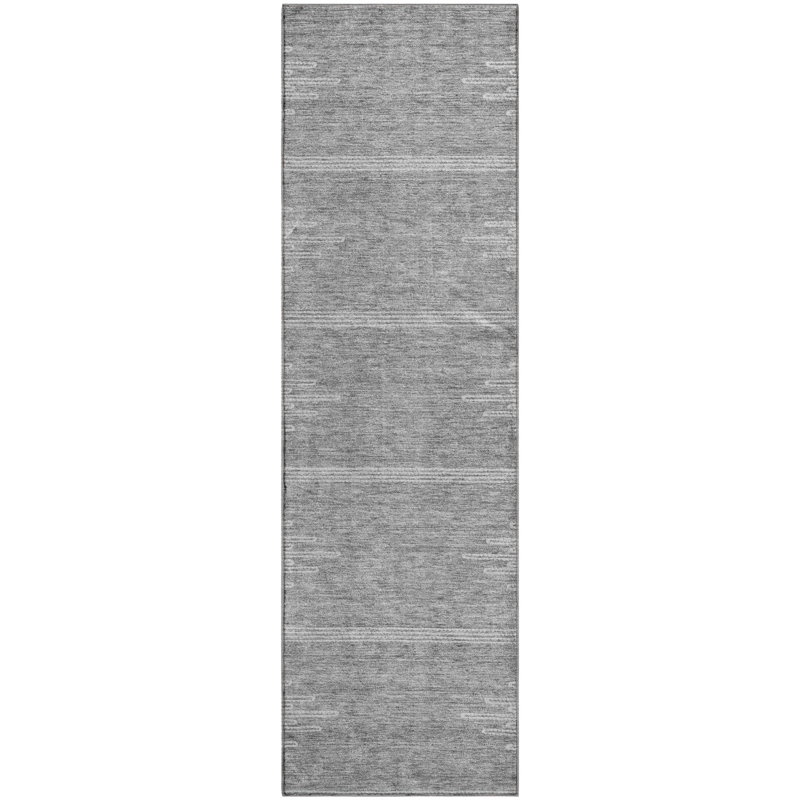 Premium Machine Washable Cerrito Gray Rug, Runner 2'3" x 7'6"